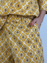 Gaspar Colorado flower pant yellow