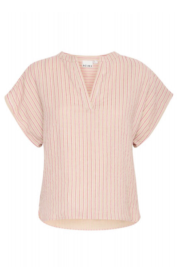 Ichi Foxa striped blouse light lilac stripe