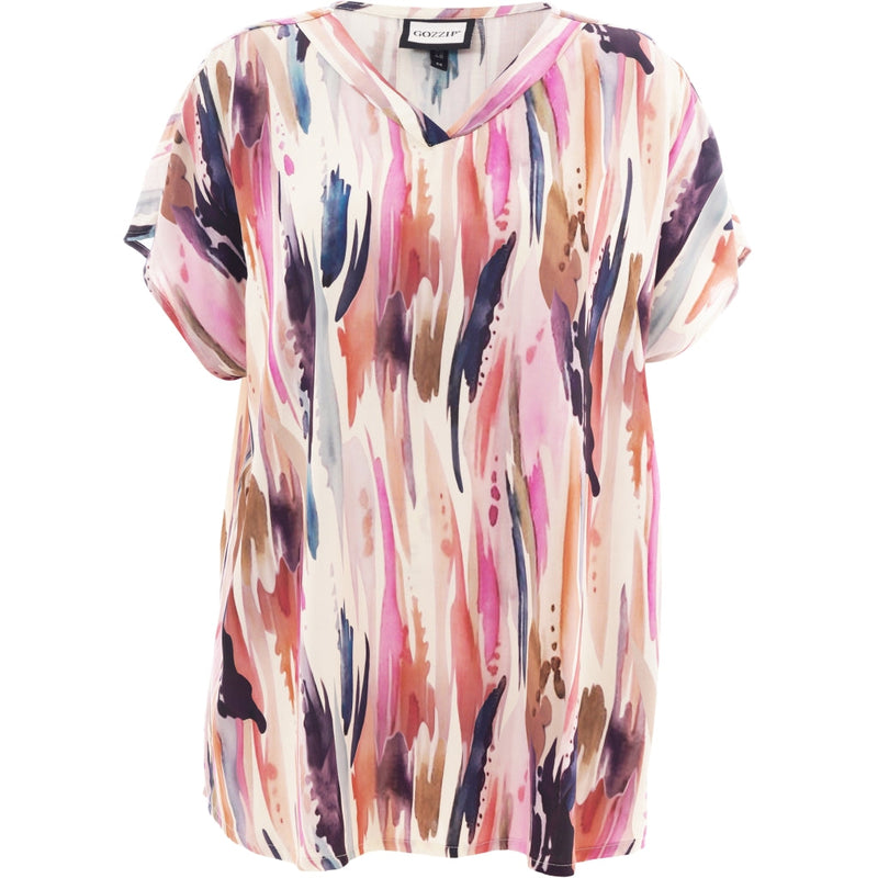 Gozzip Jean blouse multi colour