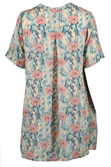 Gozzip Kerstin tunic blue rose