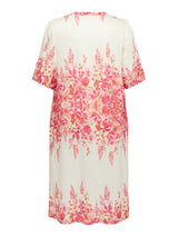 Only Carmakoma Veva dress tomato puree flower