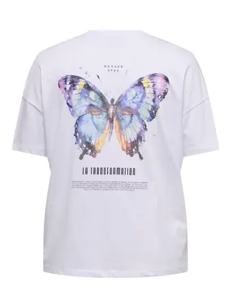 Only Carmakoma Vivvi life lovely t-shirt white
