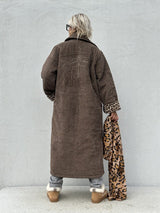 Gaspar Champagne winter coat taupe