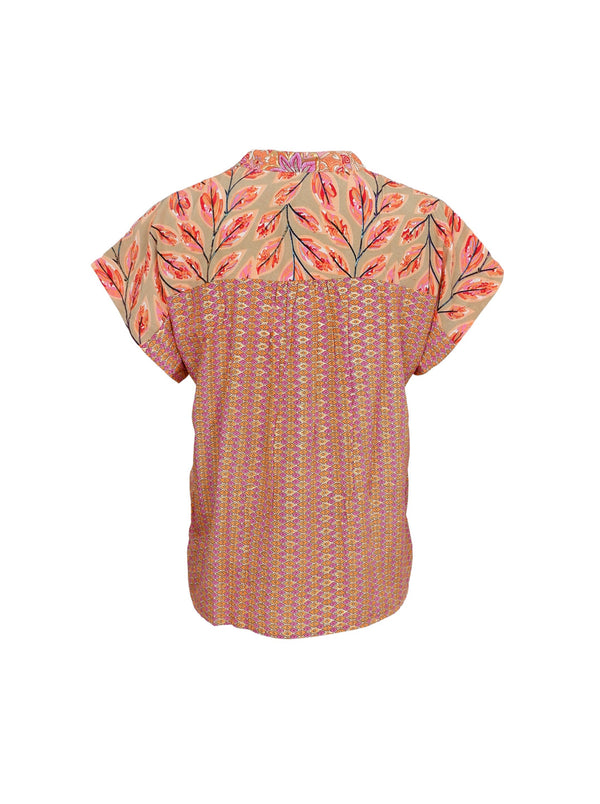 Black Colour Luna Andrea top pasifique orange mix