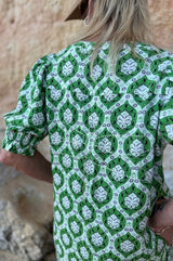 Gaspar Tunø print dress green