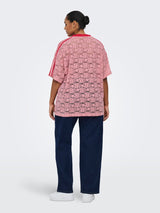 Only Carmakoma Kia lace tee romance rose