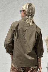Gaspar Oslo poplin shirt olive