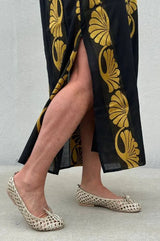Gaspar Athen Kaftan dress black