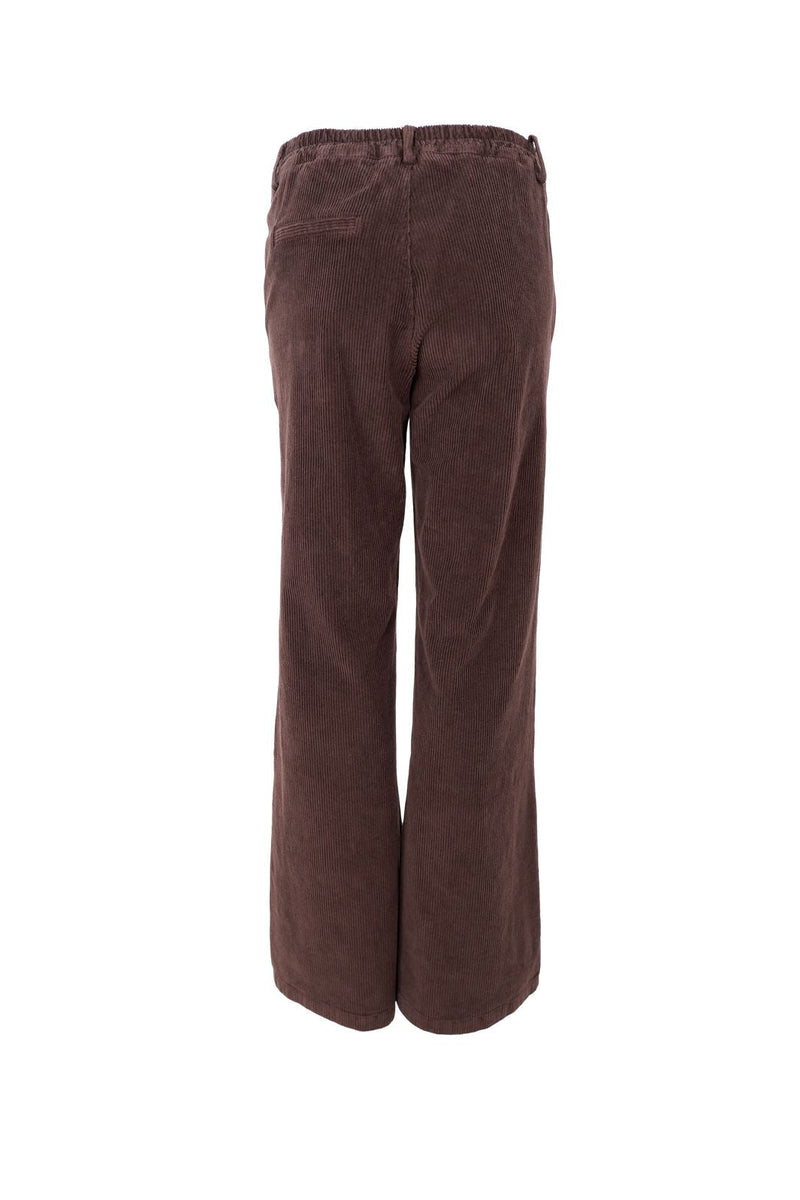 Black Colour Cora corduroy box pant coffee