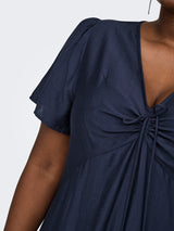 Only Carmakoma Cecilia v-neck dress navy blazer