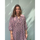 Gaspar  Flower dress bordeaux