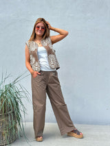 Gaspar Honolulu poplin pant brown