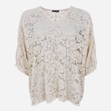 Black Colour Debbie lace blouse cream