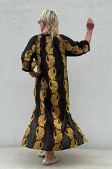 Gaspar Athen Kaftan dress black