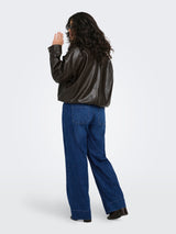 Only Carmakoma Madison pocket wide jeans dark blue