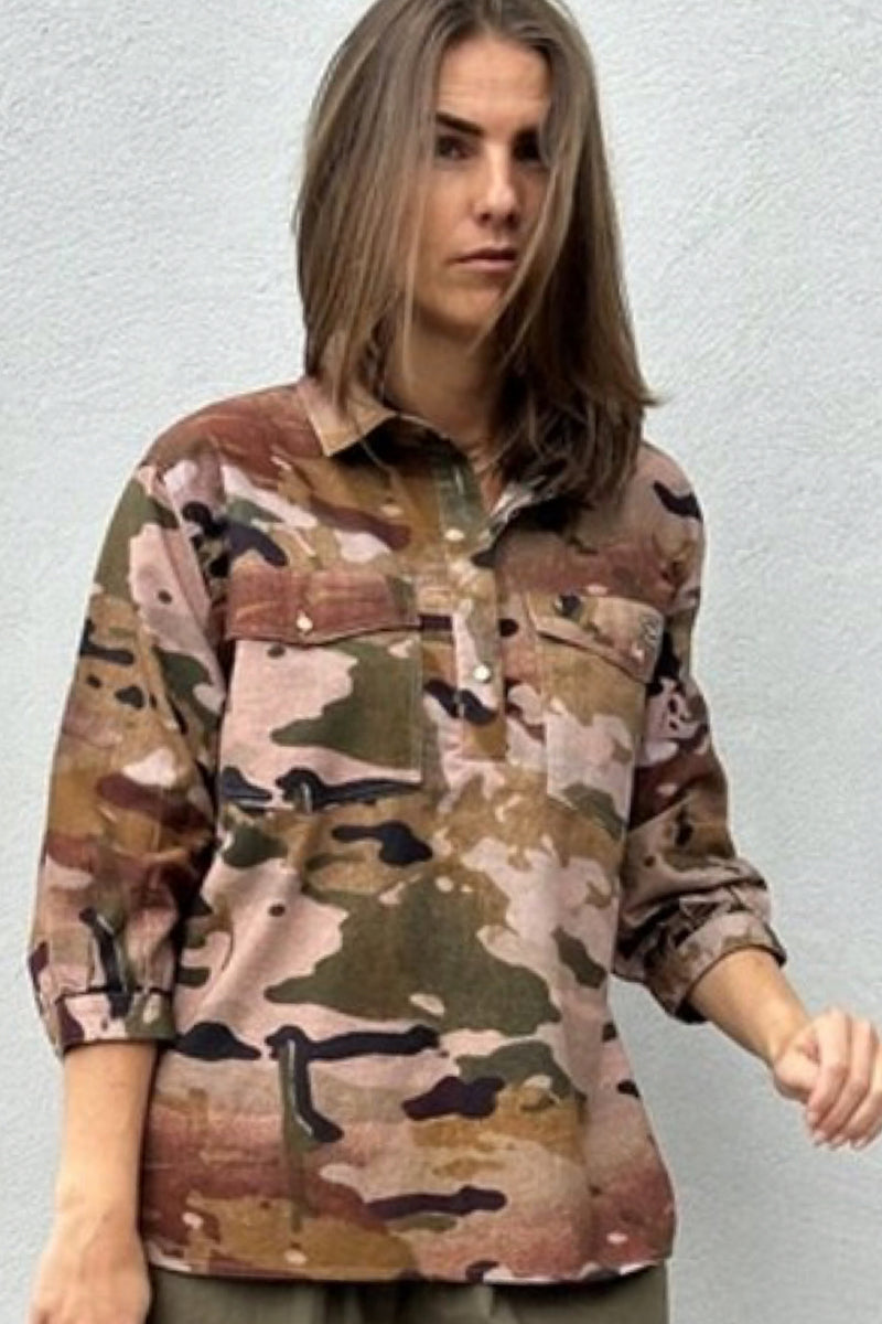 Gaspar Oslo Blouse Camo