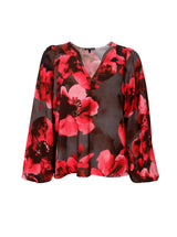 Black Colour  Mio blouse red flower