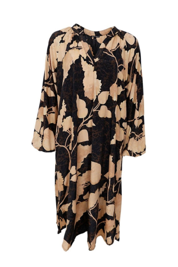 Black Colour Nelly dress fall leaf