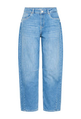 Pulz Anni jeans barrel leg medium blue denim