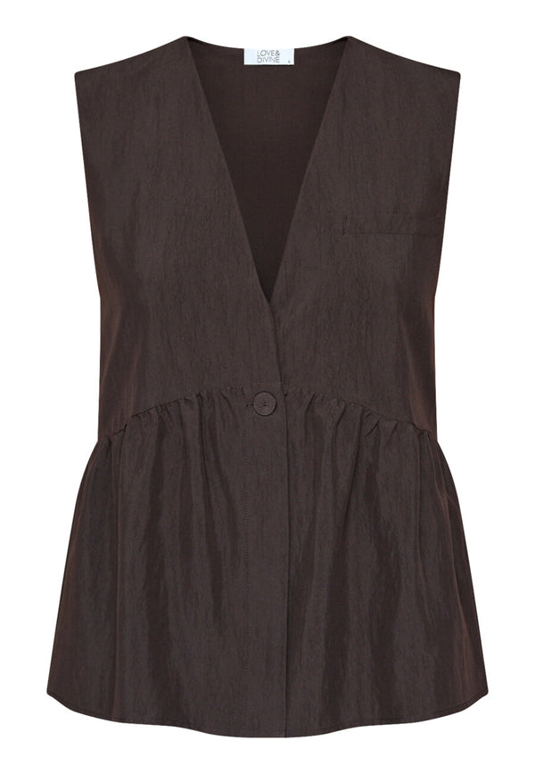 Love &  Divine top/vest Love1478 chokolate