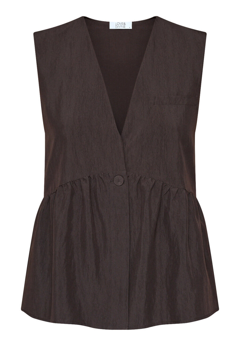 Love &  Divine top/vest Love1478 chokolate