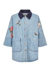 Nümph Denma oversized denin shirt/jacket medium blue
