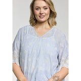 Gozzip Lillian blouse blue/off stripe