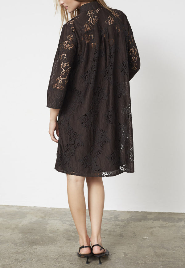 Love & Divine lace dress chocolate