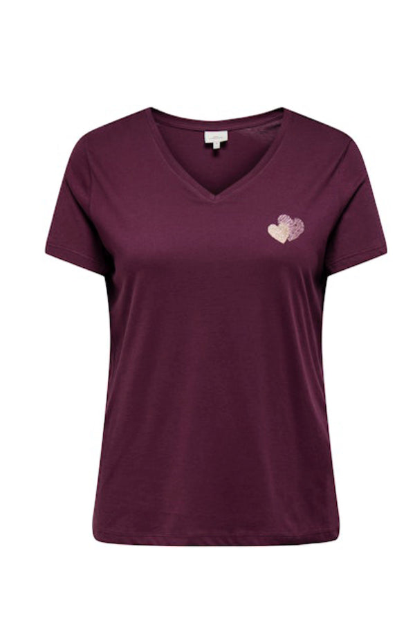 Only Carmakoma  Bonnie t-shirt  mauve wine