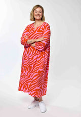 Gozzip Lea Dress Pink/orange