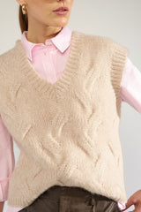 Nümph Almas knitted vest Sun kiss