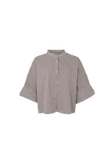 Black Colour Ally Loose Shirt Creme