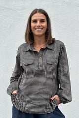 Gaspar Aarhus Check Shirt Black
