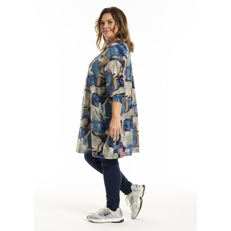 GOZZIP Meta tunic blue print