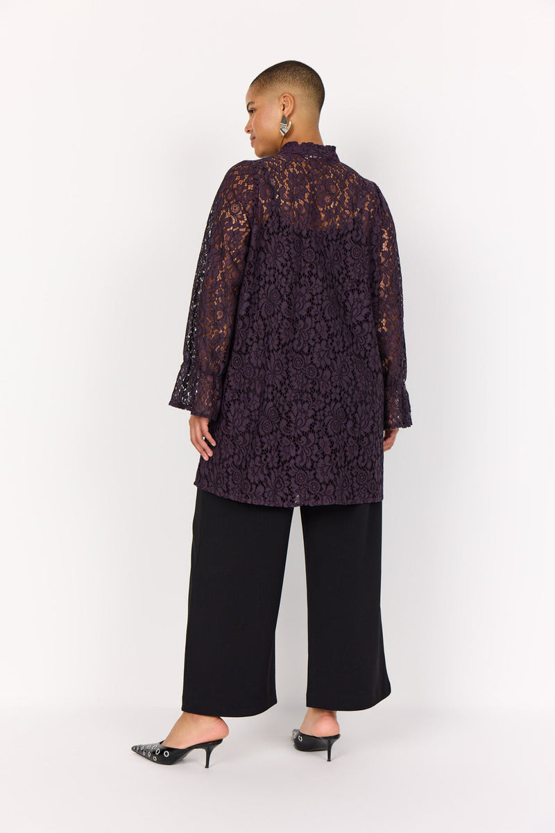 Wasabi Kila 4 lace tunic dress plum