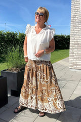 Three M Skirt Brown