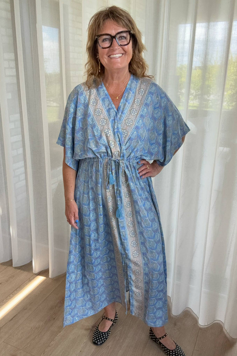 Three M Hannah dress blue
