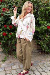 Black Colour Ava balloon pant army