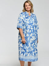 Gozzip joy dress blue/offwhite