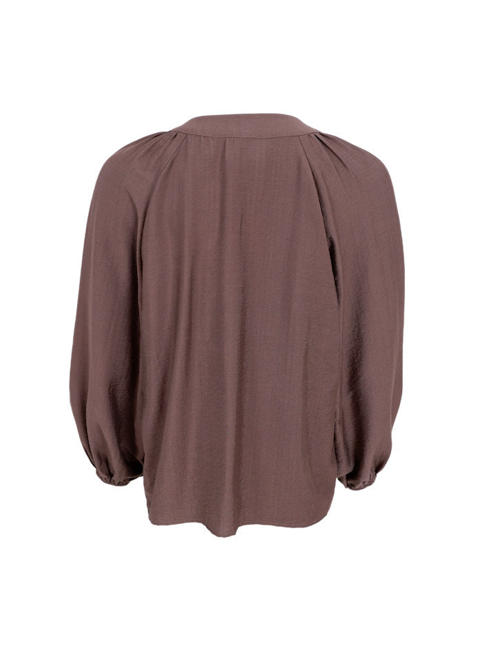 Black Colour Luisa raglan blouse tobacco