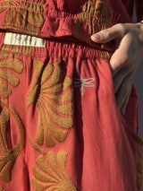 Gaspar Honolulu jaquard pant coral
