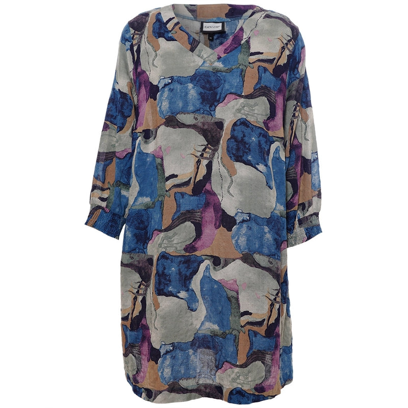 GOZZIP Meta tunic blue print