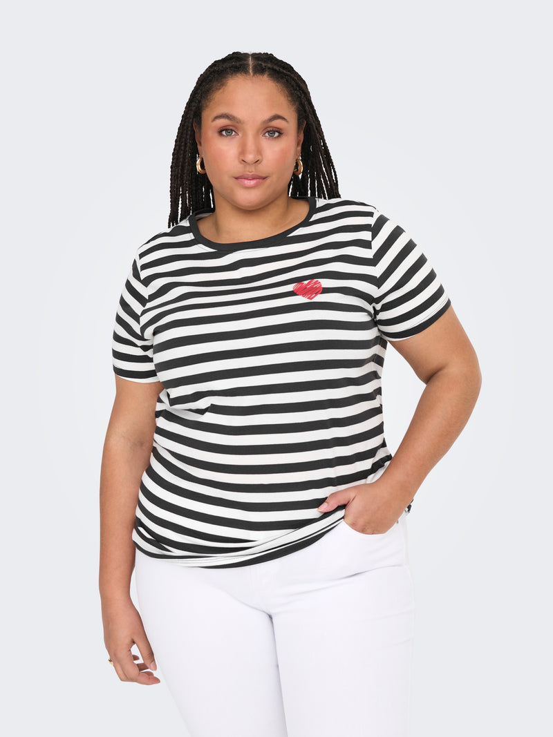 Only Carmakoma Moody t-shirt stripe
