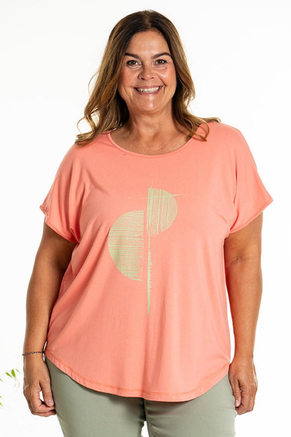 GOZZIP Gitte t-shirt with print Dahlia