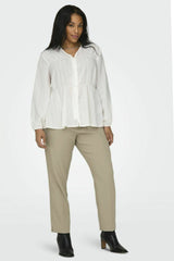 Only Carmakoma Veronica Elly life pant white pebber melange