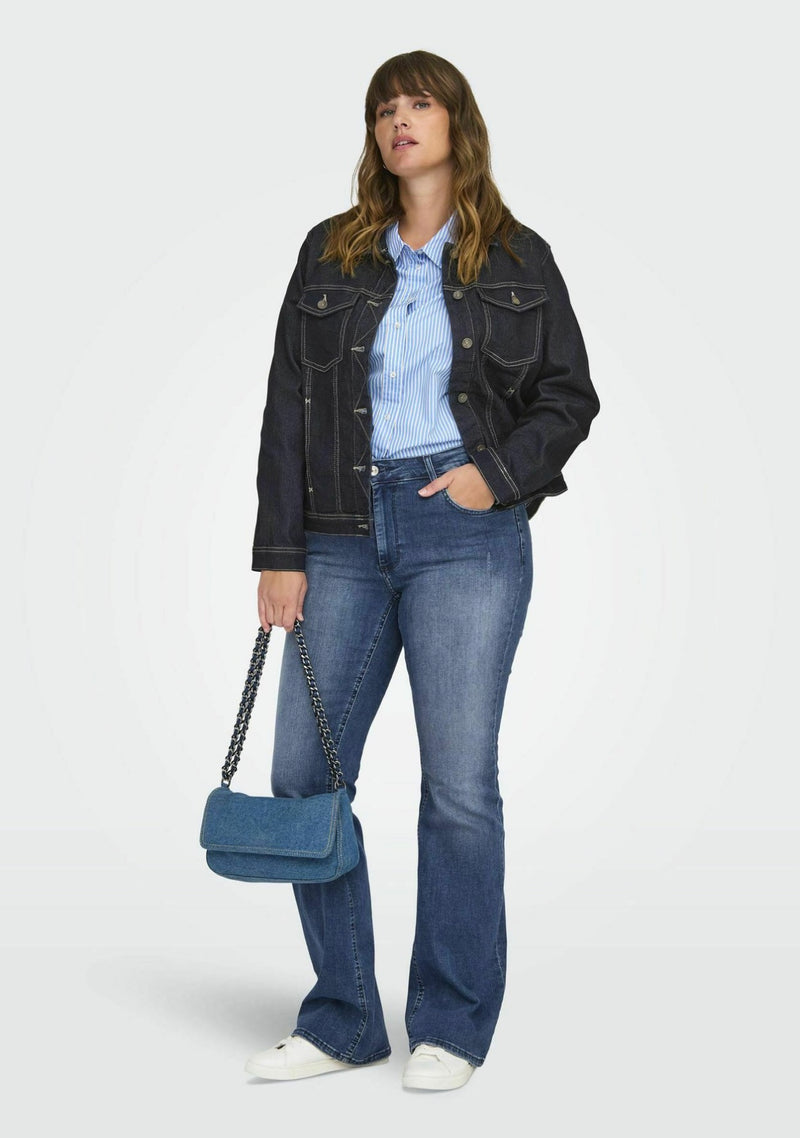 Only Carmakoma  Willy flared bootcut jeans  dark blue denim