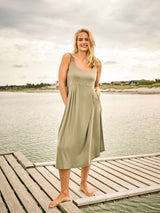 Zoey Holly dress vetiver støvet grøn