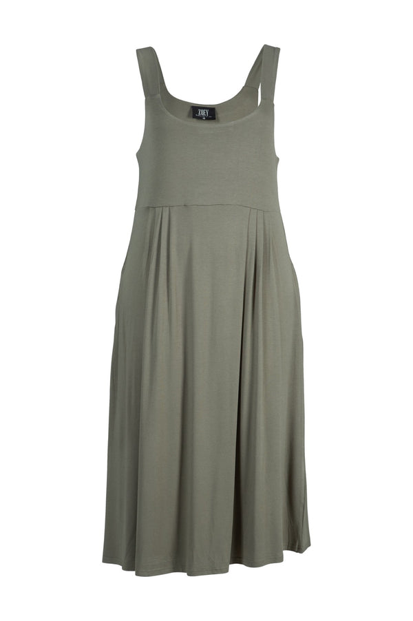 Zoey Holly dress vetiver støvet grøn