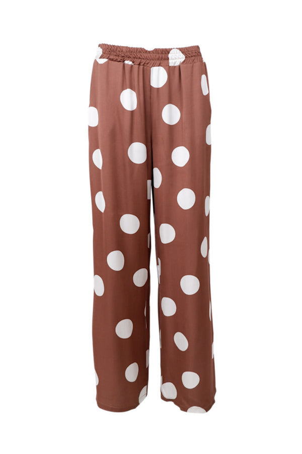 Black Colour Mabel pant  mocca dot