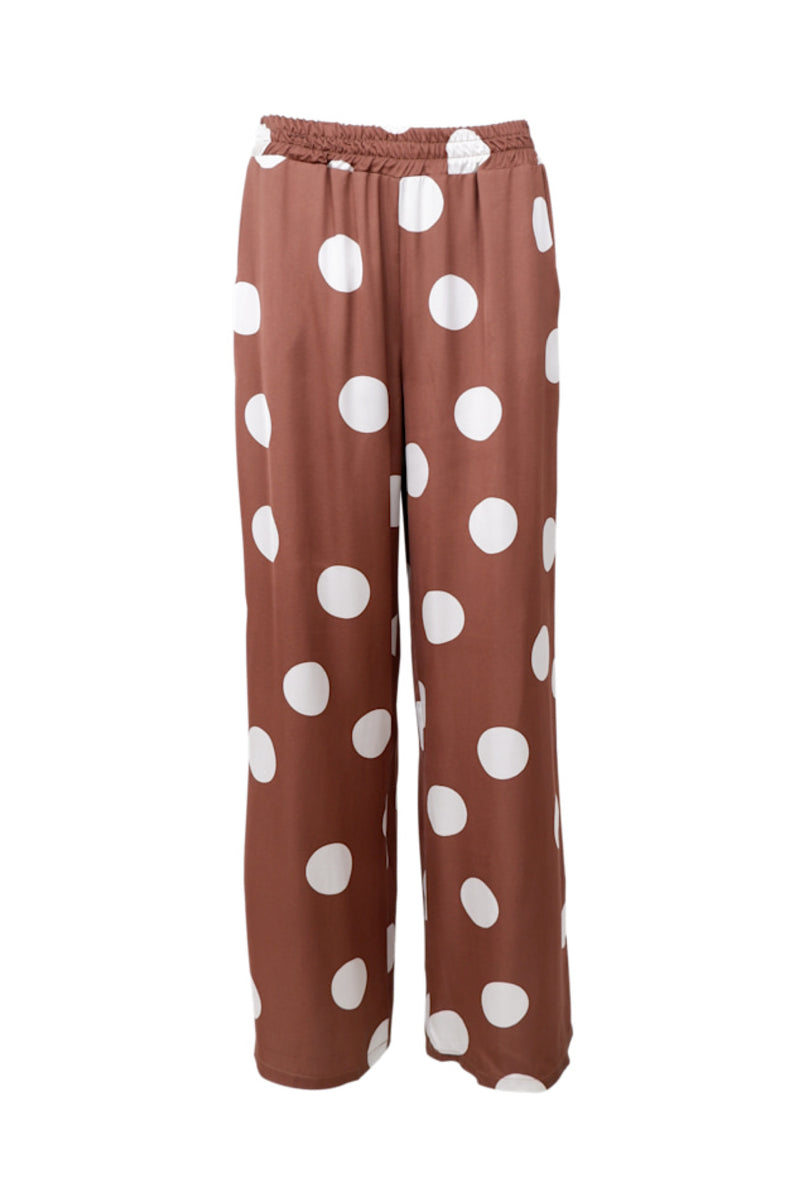 Black Colour Mabel pant  mocca dot